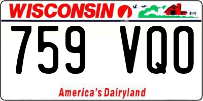 WI license plate 759VQO