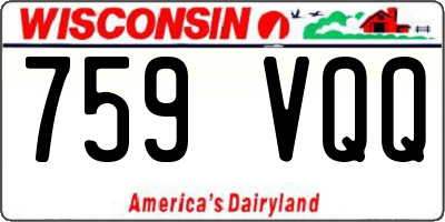 WI license plate 759VQQ