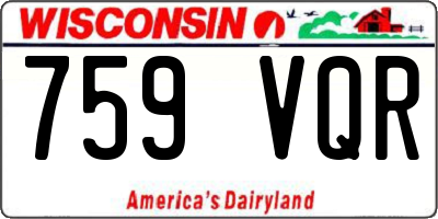 WI license plate 759VQR