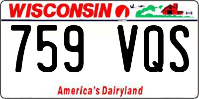 WI license plate 759VQS