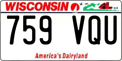 WI license plate 759VQU