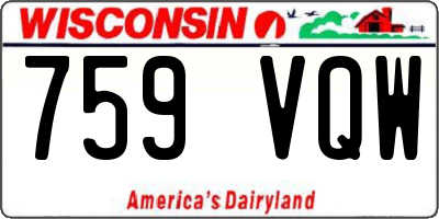 WI license plate 759VQW
