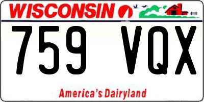 WI license plate 759VQX