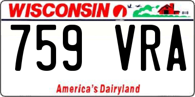 WI license plate 759VRA