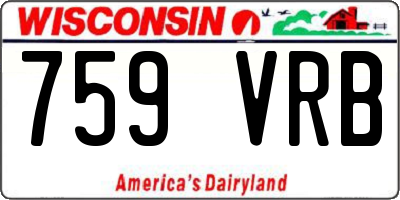 WI license plate 759VRB