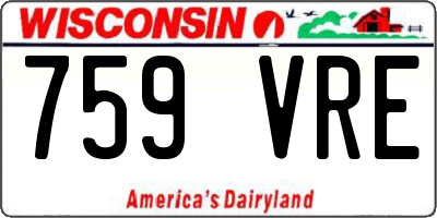 WI license plate 759VRE