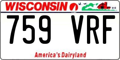 WI license plate 759VRF