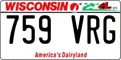 WI license plate 759VRG