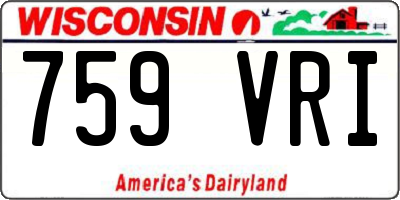 WI license plate 759VRI