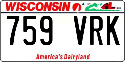 WI license plate 759VRK