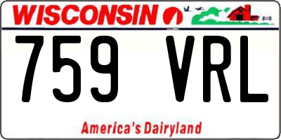 WI license plate 759VRL