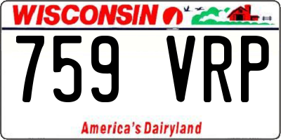 WI license plate 759VRP