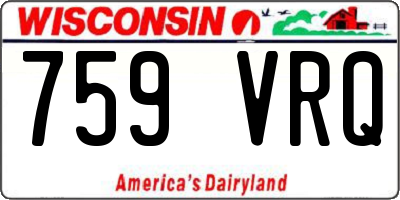 WI license plate 759VRQ