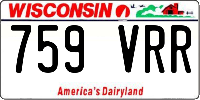 WI license plate 759VRR