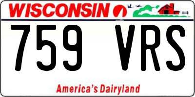WI license plate 759VRS
