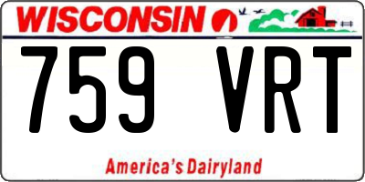 WI license plate 759VRT
