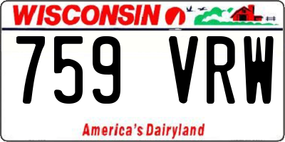 WI license plate 759VRW