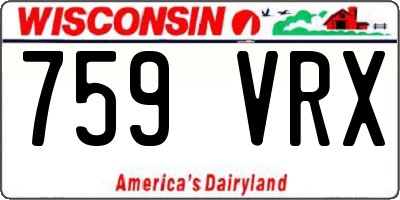 WI license plate 759VRX