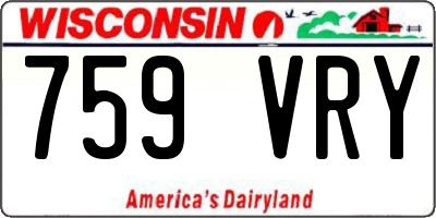 WI license plate 759VRY