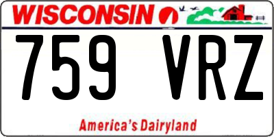WI license plate 759VRZ