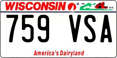 WI license plate 759VSA