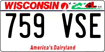 WI license plate 759VSE