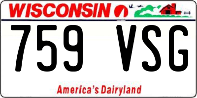 WI license plate 759VSG