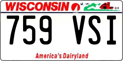 WI license plate 759VSI