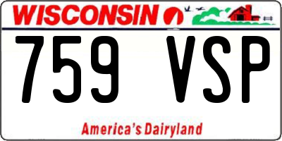 WI license plate 759VSP