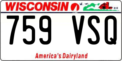 WI license plate 759VSQ