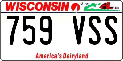 WI license plate 759VSS