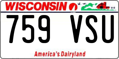 WI license plate 759VSU