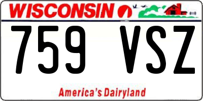 WI license plate 759VSZ