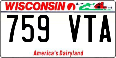 WI license plate 759VTA