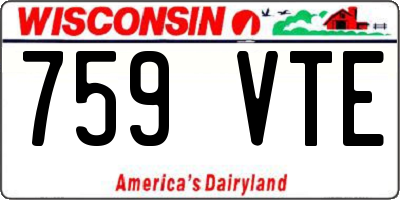WI license plate 759VTE