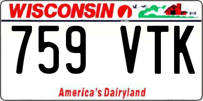 WI license plate 759VTK