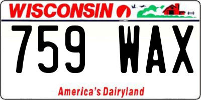WI license plate 759WAX