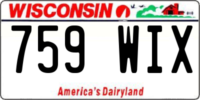WI license plate 759WIX