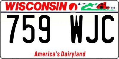 WI license plate 759WJC