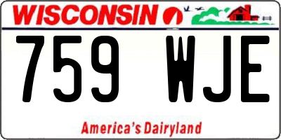 WI license plate 759WJE