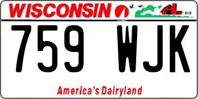 WI license plate 759WJK