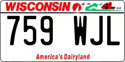 WI license plate 759WJL