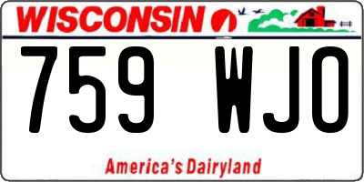 WI license plate 759WJO
