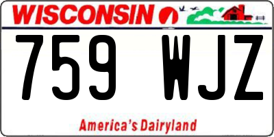 WI license plate 759WJZ