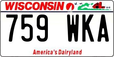 WI license plate 759WKA