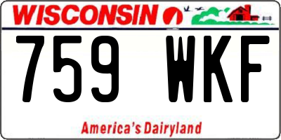WI license plate 759WKF