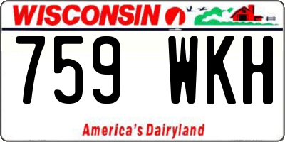 WI license plate 759WKH