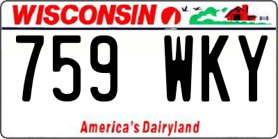 WI license plate 759WKY