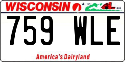 WI license plate 759WLE