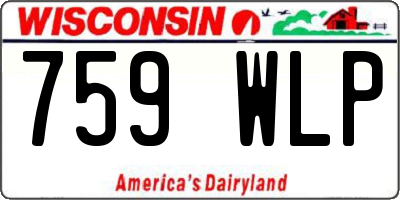 WI license plate 759WLP
